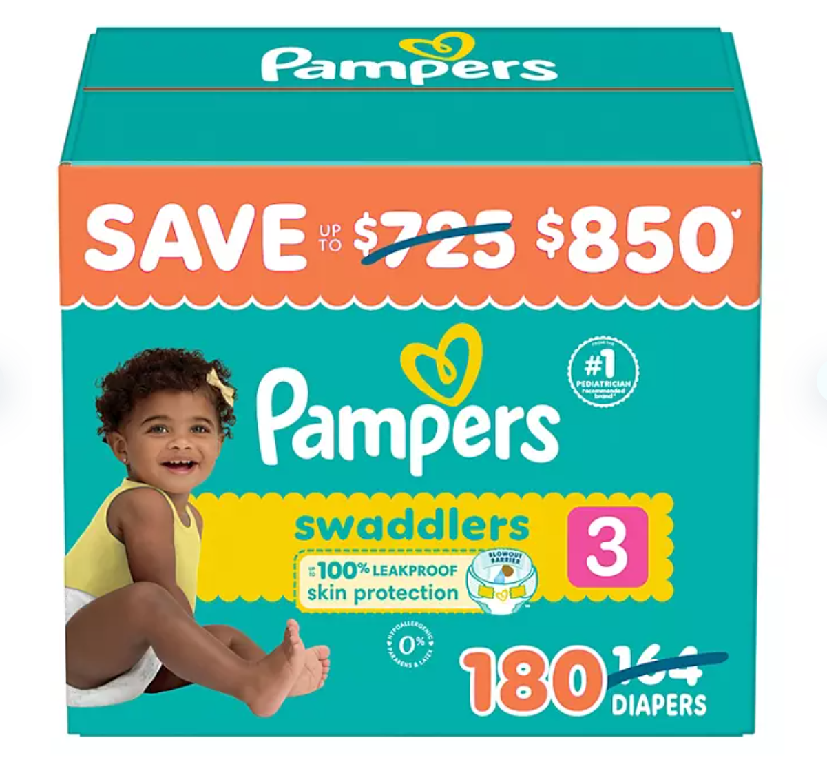 Pampers Swaddlers Diapers, Size 3 16-28lbs - Bellso